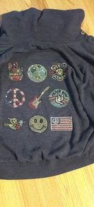 Peace, Music and Freedom black hoodie